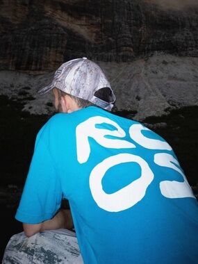 RC Outdoor Supply NWT Stack Logo Graphic T-Shirt Cotton Blue Teal size L